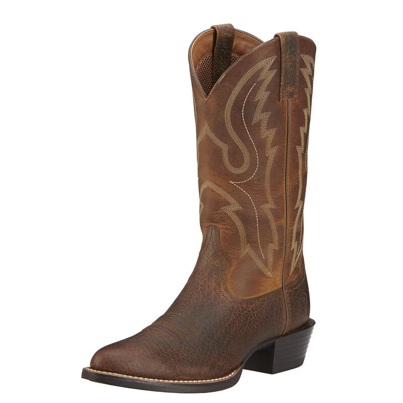 Ariat Sport R Toe Kahverengi Western Csizma Erkek (39940-251)